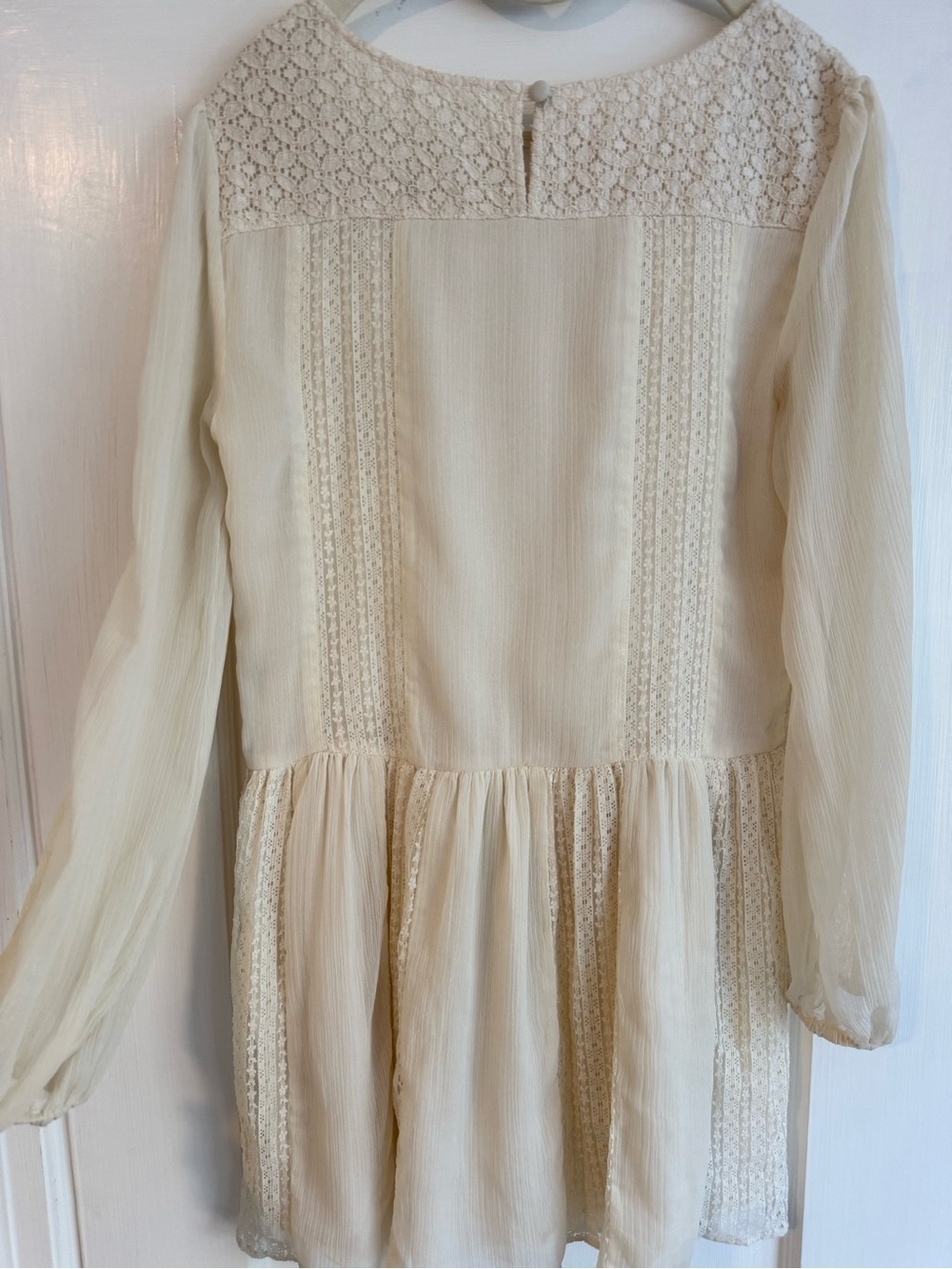 Free People Made To Love White Boho Babydoll Mini Dress - Picture 2 of 5